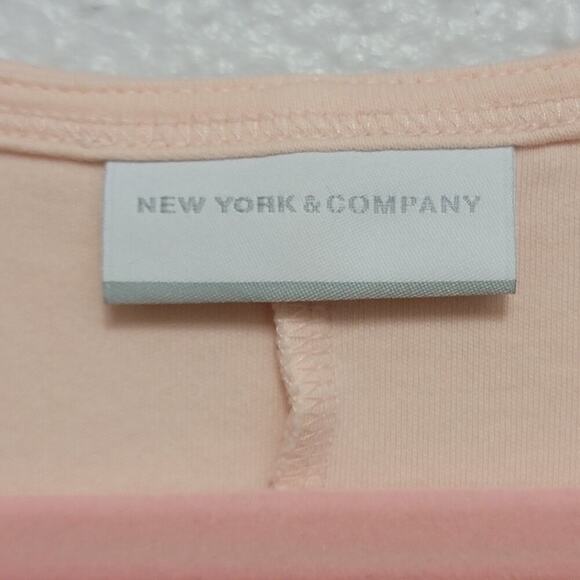 New York & Company Peach Dress Medium - Picture 3 of 10